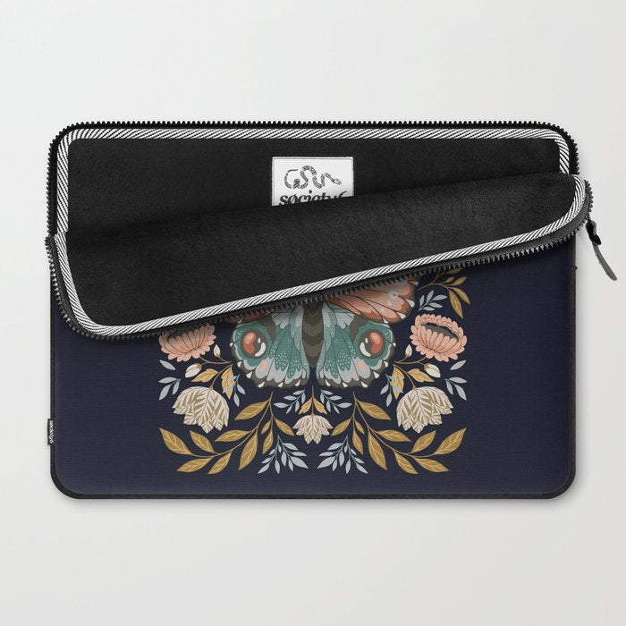 William Morris Butterfly - Midnight Garden Laptop Sleeve Gallery Image 2