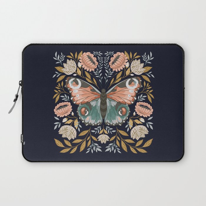 William Morris Butterfly - Midnight Garden Laptop Sleeve Gallery Image 1