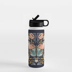 William Morris Butterfly - Midnight Garden Water Bottle Gallery Image 1
