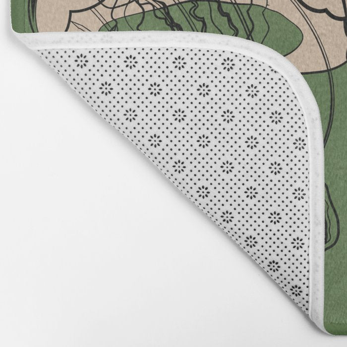 Floral Jellyfishes 2 Bath Mat Gallery Image 2