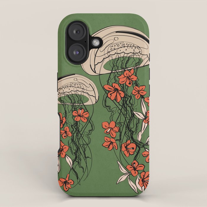 Floral Jellyfishes 2 iPhone Case Gallery Image 1