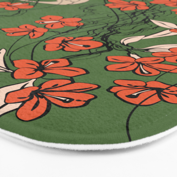 Floral Jellyfishes 2 Bath Mat Gallery Image 3