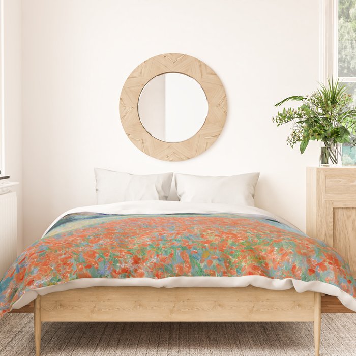 Poppy Field in a Hollow near Giverny Claude Monet Duvet Cover Gallery Image 3