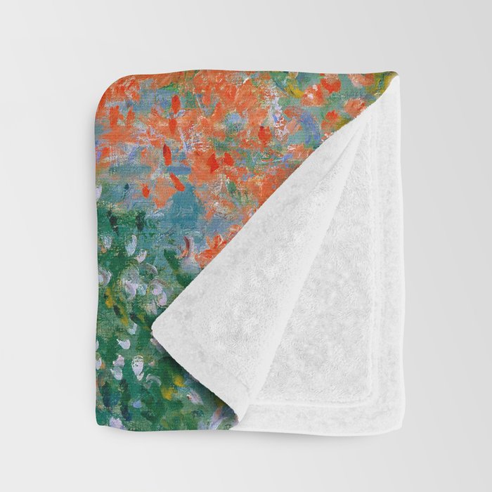 Poppy Field in a Hollow near Giverny Claude Monet Throw Blanket Gallery Image 3