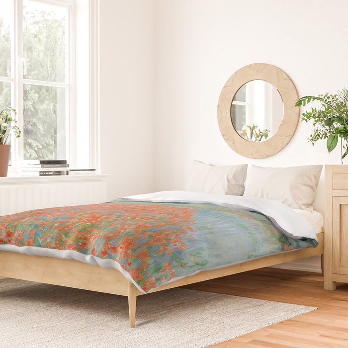 Poppy Field in a Hollow near Giverny Claude Monet Duvet Cover Gallery Image 2