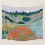 Poppy Field in a Hollow near Giverny Claude Monet Wall Tapestry Gallery Image 4
