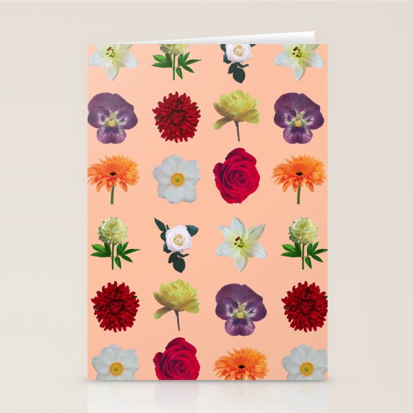 sunshine orange flower collage Stationery Card Gallery Image 1