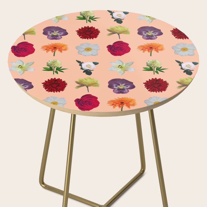 sunshine orange flower collage Side Table Gallery Image 2