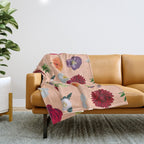 sunshine orange flower collage Throw Blanket Gallery Image 1