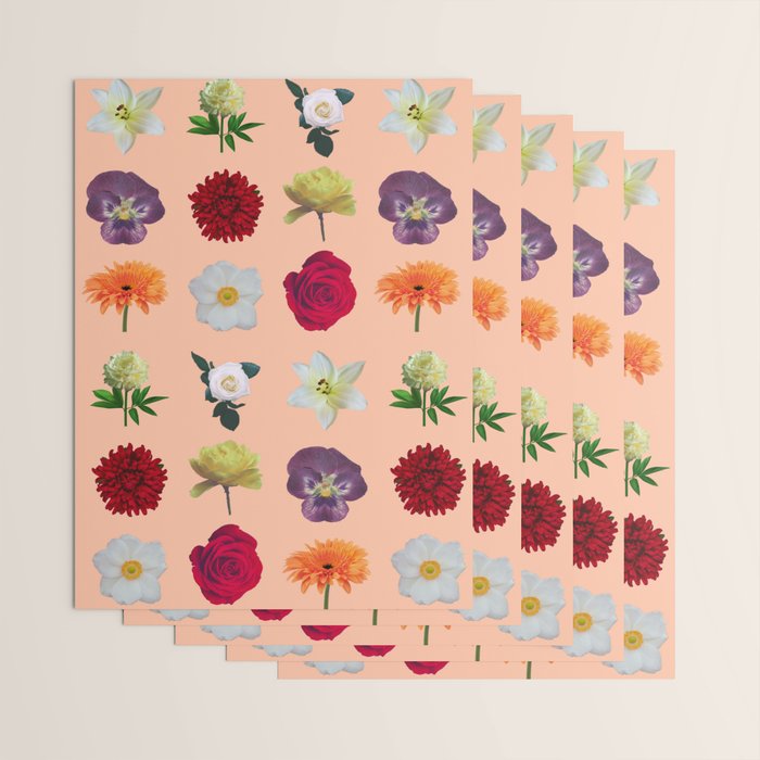 sunshine orange flower collage Wrapping Paper Gallery Image 3