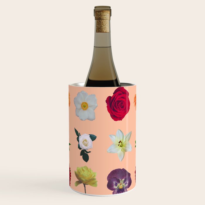 sunshine orange flower collage Wine Chiller Gallery Image 1