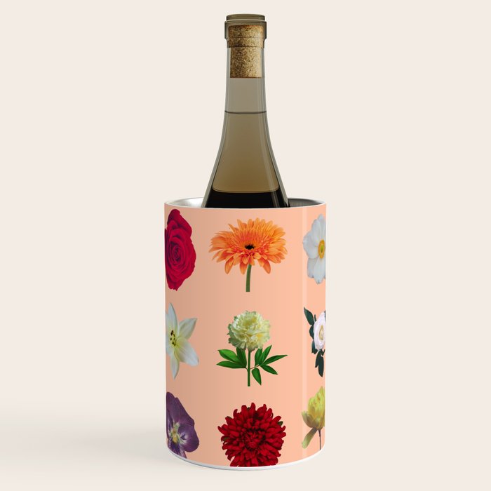 sunshine orange flower collage Wine Chiller Gallery Image 2