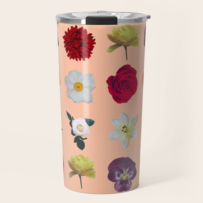 sunshine orange flower collage Travel Mug Gallery Image 1
