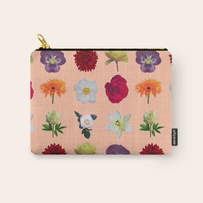 sunshine orange flower collage Carry All Pouch Gallery Image 1