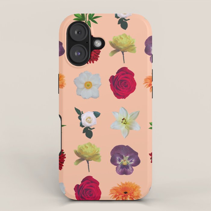 sunshine orange flower collage iPhone Case Gallery Image 1