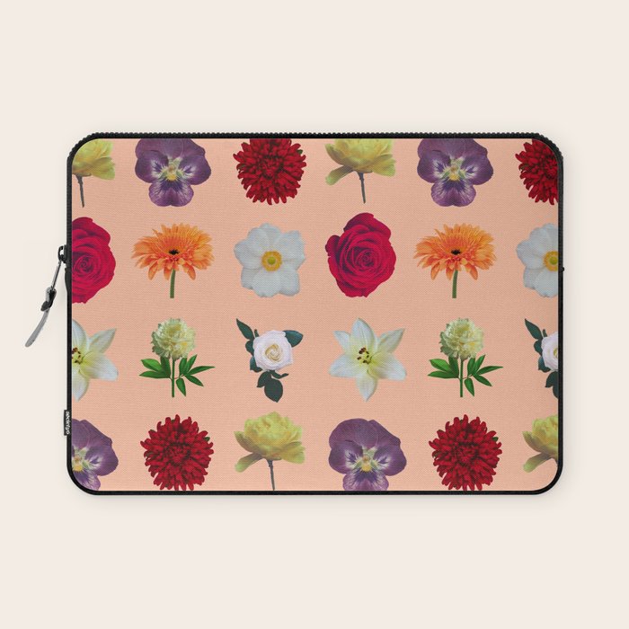 sunshine orange flower collage Laptop Sleeve Gallery Image 1