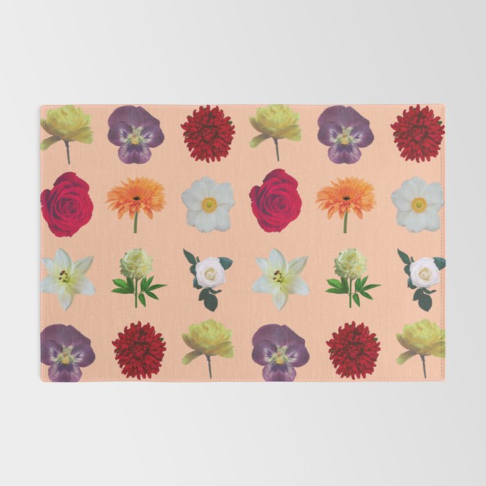 sunshine orange flower collage Rug Gallery Image 2