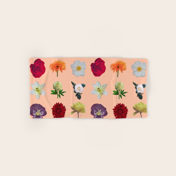 sunshine orange flower collage Bath Towel Gallery Image 1