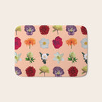 sunshine orange flower collage Bath Mat Gallery Image 1