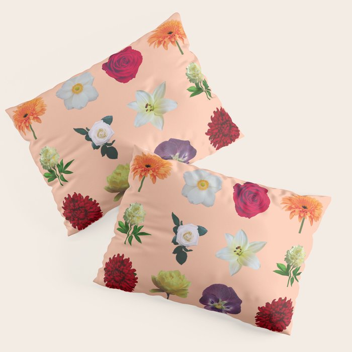sunshine orange flower collage Pillow Sham Gallery Image 3