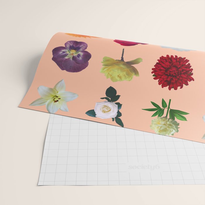 sunshine orange flower collage Wrapping Paper Gallery Image 2