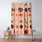 sunshine orange flower collage Window Curtain Gallery Image 5