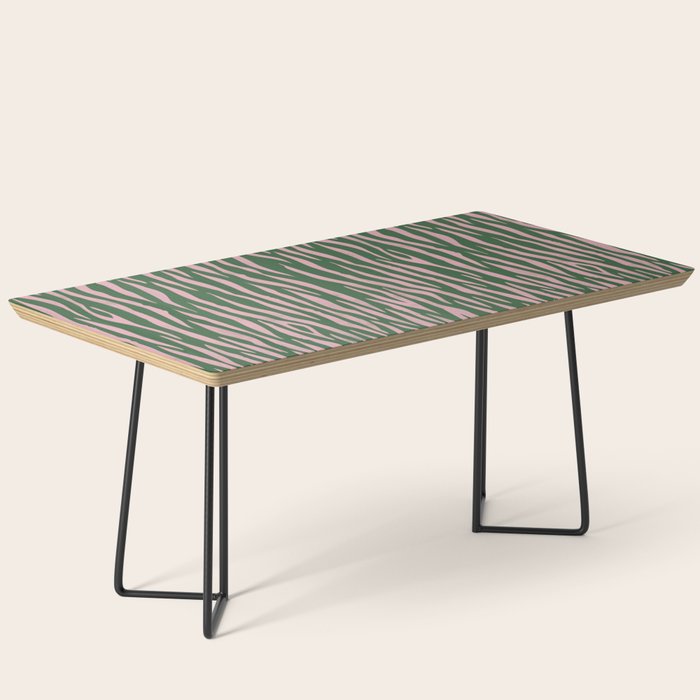 Tiger Stripes In Pink And Green Coffee Table Gallery Image 1