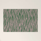 Tiger Stripes In Pink And Green Welcome Mat Gallery Image 1