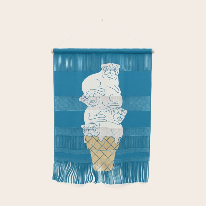 Pug Ice Cream Wall Hanging Gallery Image 1