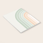 Minimal Abstract Retro Spring Rainbow - Pastel sage green and Peach fuzz Notebook Gallery Image 3