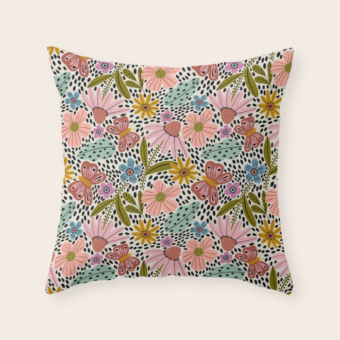 Floral Happiness Throw Pillow Gallery Image 6