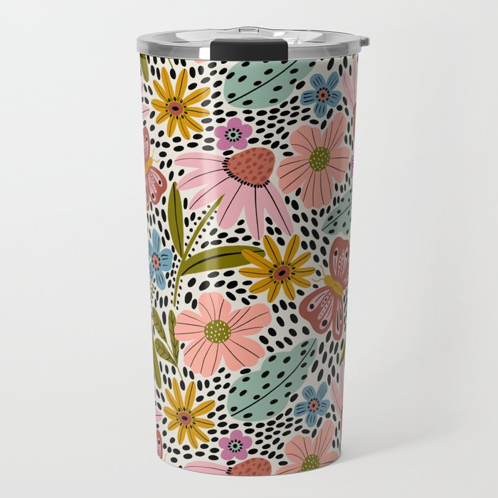 Floral Happiness Travel Mug Gallery Image 1