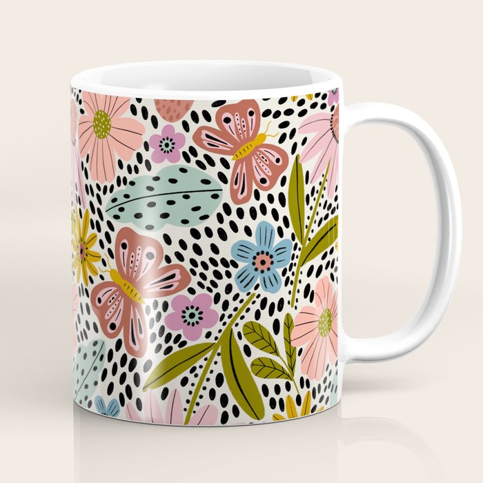 Floral Happiness Coffee Mug Gallery Image 1
