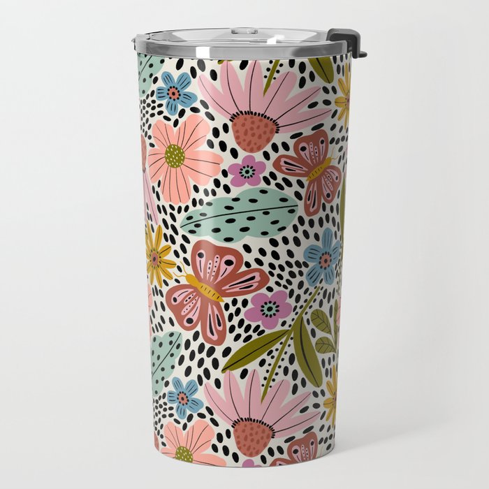 Floral Happiness Travel Mug Gallery Image 2