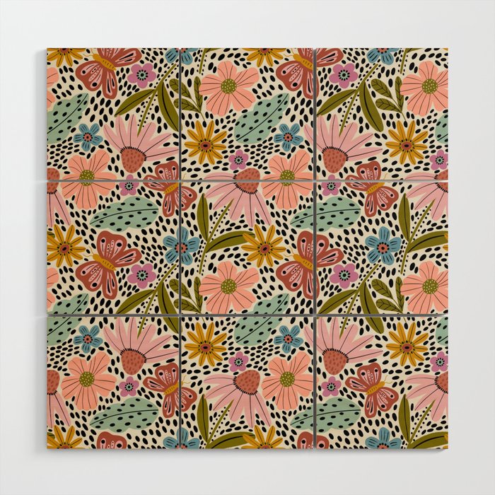 Floral Happiness Wood Wall Art Gallery Image 1