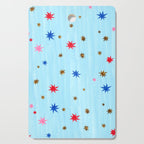 Celestial Star Twinkle in Sky Blue Watercolor Cutting Board Gallery Image 1