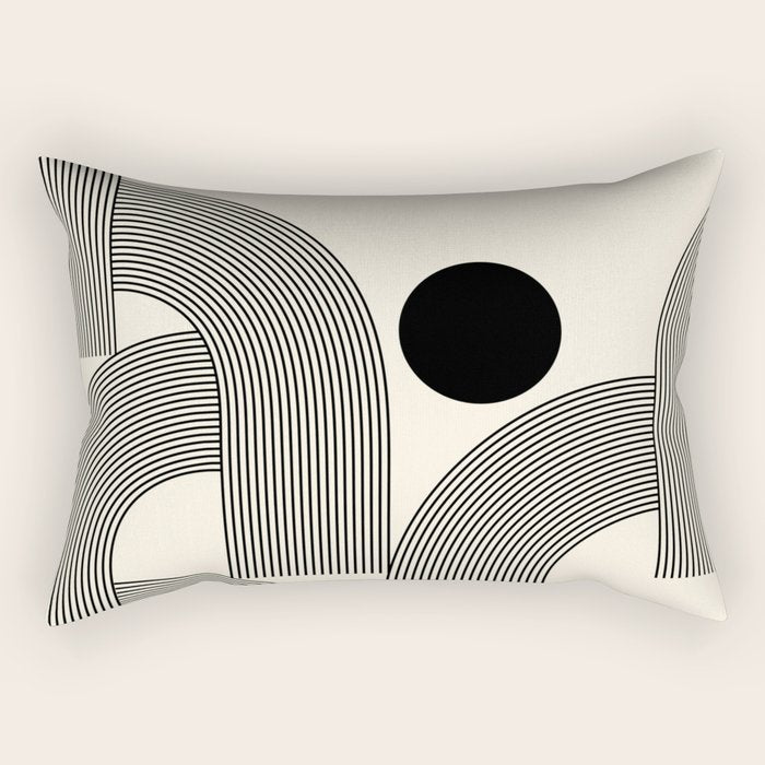 Abstraction_SUNLIGHT_SUNSHINE_LINE_POP_ART_Minimalism_001A Rectangular Pillow Gallery Image 2
