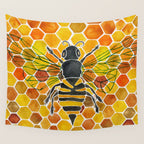 Bee & Honeycomb Wall Tapestry Gallery Image 4