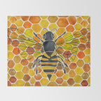 Bee & Honeycomb Throw Blanket Gallery Image 2