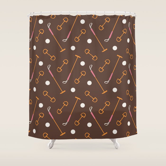 Polo Pattern Shower Curtain Gallery Image 1