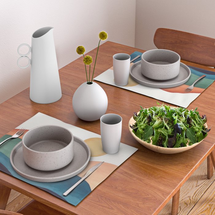 Colorful Abstract Mountains Placemat Gallery Image 2