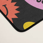 Retro cartoon sticker label pattern Desk Mat Gallery Image 4