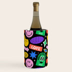 Retro cartoon sticker label pattern Wine Chiller Gallery Image 2