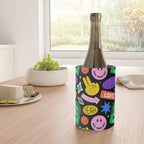 Retro cartoon sticker label pattern Wine Chiller Gallery Image 4