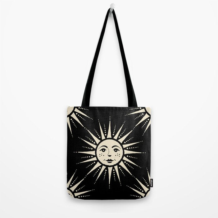 Freckled Suns - black and cream Tote Bag Gallery Image 2