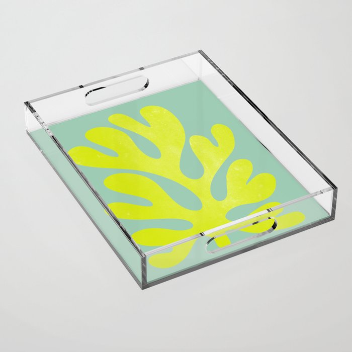 Lime & Sea Green: Matisse Paper Cutouts 06 Acrylic Tray Gallery Image 1