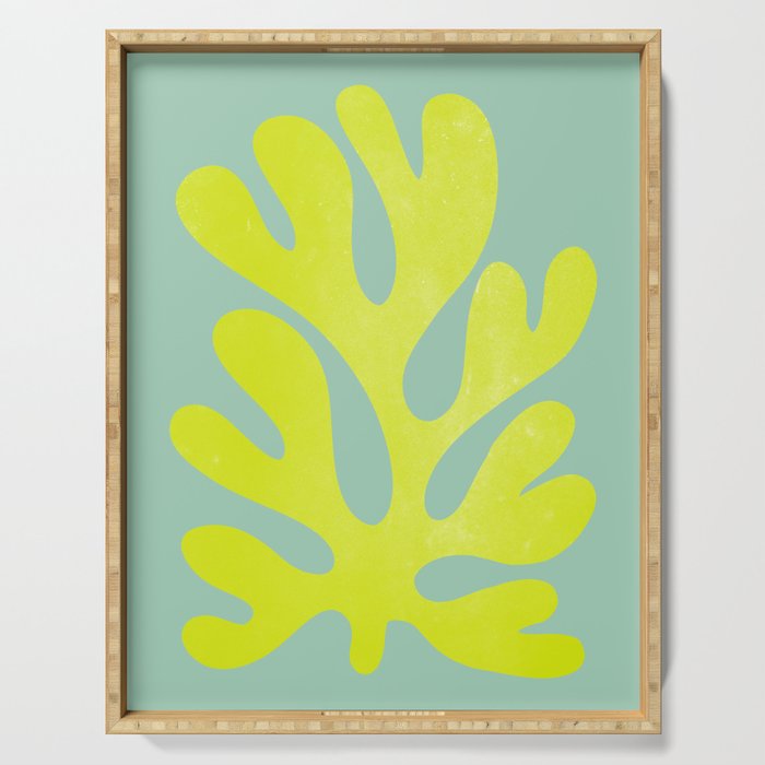 Lime & Sea Green: Matisse Paper Cutouts 06 Serving Tray Gallery Image 1
