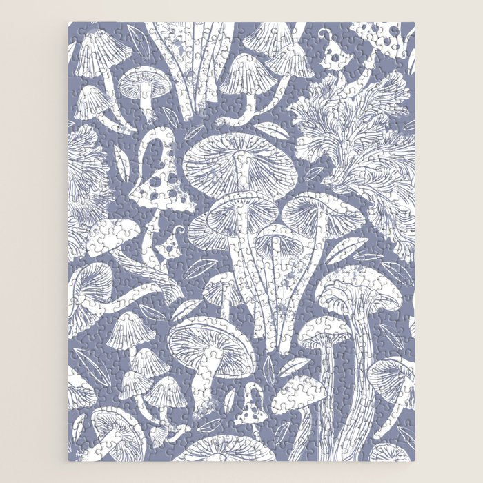 Delicious Autumn botanical poison IV // blue grey background Jigsaw Puzzle Gallery Image 1