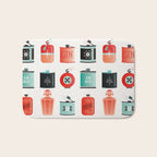 Flask Collection - Red & Turquoise Palette Bath Mat Gallery Image 1