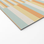 Mixed Stripes Pattern VIII Retro Pastel Welcome Mat Gallery Image 2